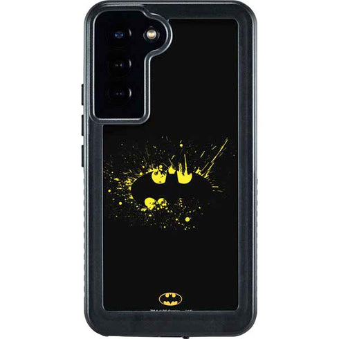 DC Comics Batman Logo Yellow Splash Galaxy S24 Plus Waterproof Case